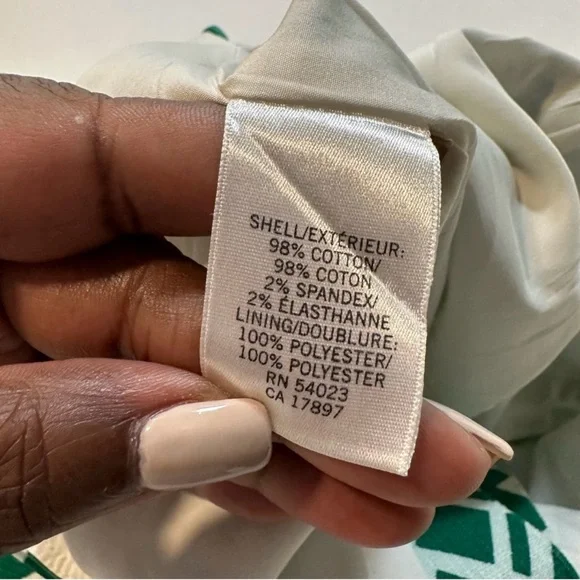 Banana Republic Factory Pencil Skirt Green White Geometric Print Size 0 - Picture 7 of 11